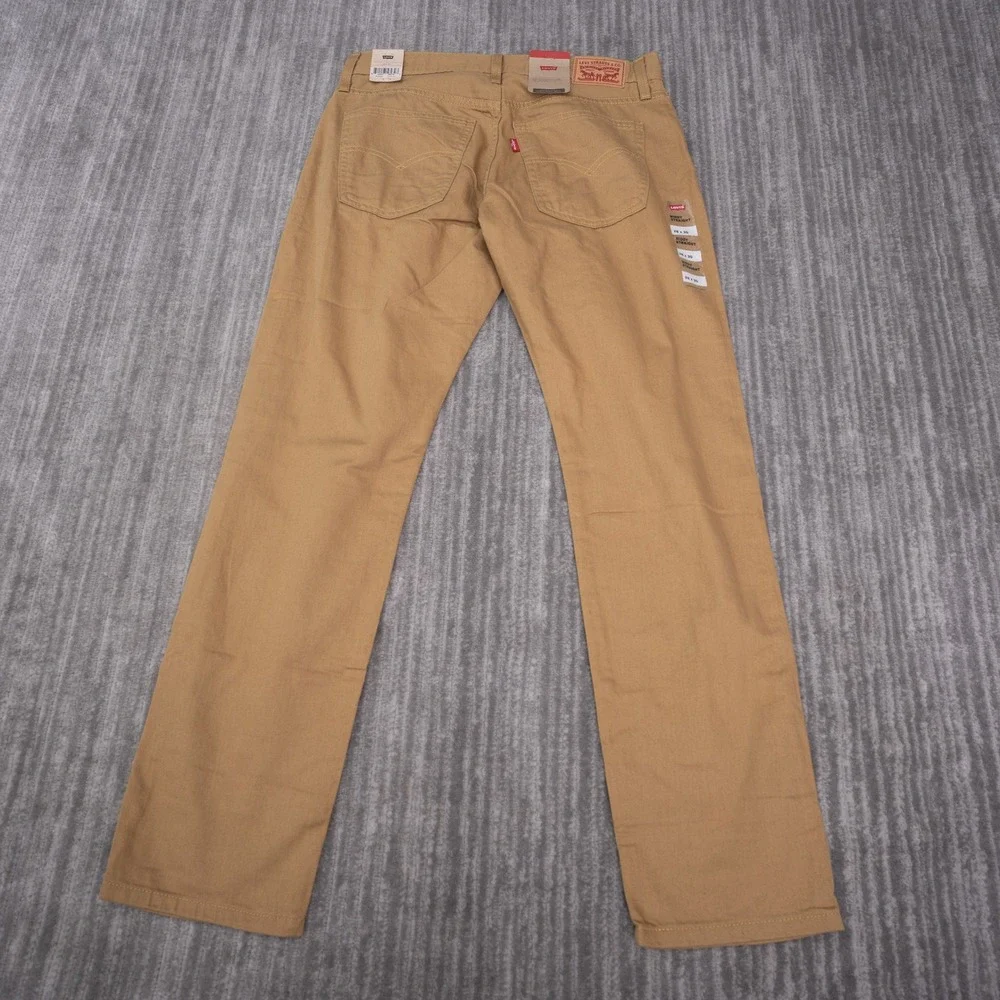 Levi 511 Slim Fit Pants Mens 28x30 Fit 31 Tan New Harvest Gold Chinos A4690-2371